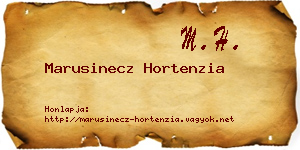 Marusinecz Hortenzia névjegykártya